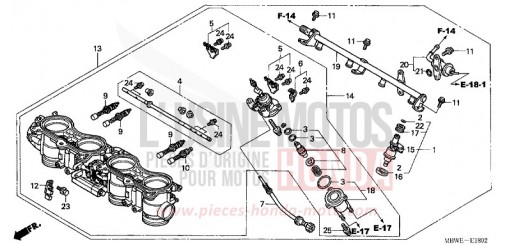 THROTTLE BODY (ASSY.) CBR600F6 de 2006
